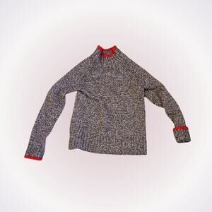 Rachel Zoe Knit Turtleneck Sweater with Red Edges | Sz M